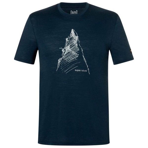 super.natural - Ascenders Tee - Merinoshirt Gr XXL blau