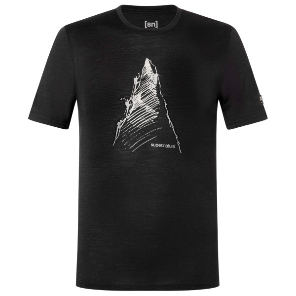 super.natural Ascenders Tee Merinoshirt Zwart
