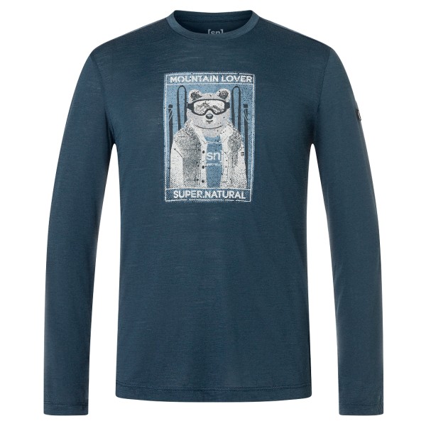 super.natural Bearski L/ Longsleeve Blauw