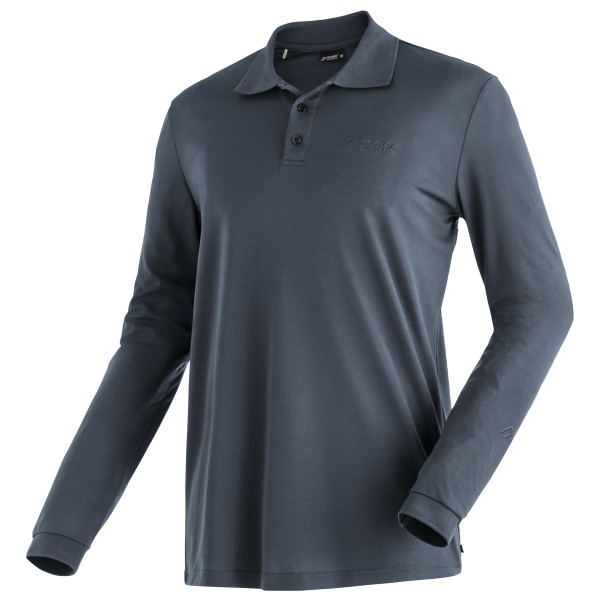 Maier Sports Ulrich L/S Poloshirt Blauw