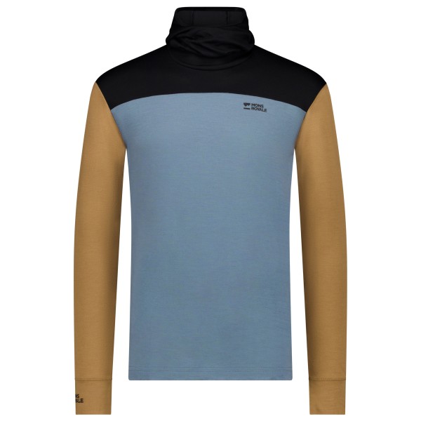 Mons Royale Yotei Merino Powder Hood L/S Merinoshirt Herren (Gr XL |grau)