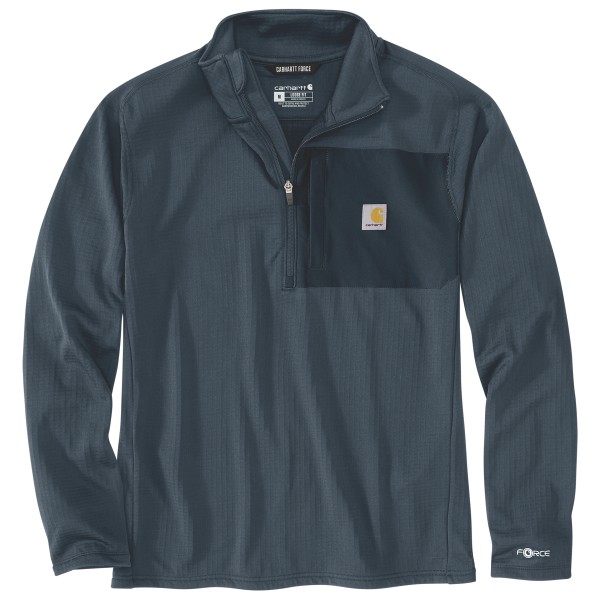 Carhartt Mock Neck Half-Zip T-Shirt Longsleeve Blauw