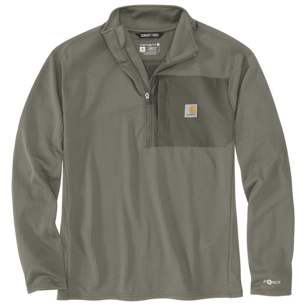 Carhartt Mock Neck Half-Zip T-Shirt Longsleeve Grijs