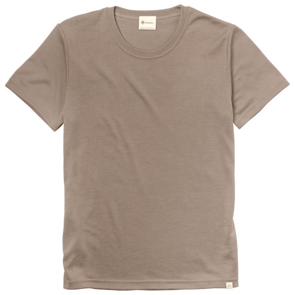 Engel – Shirt S/S – Merinoshirt maat S, Bruin