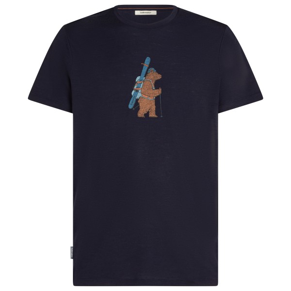 Icebreaker Merino 150 Tech Lite Tee Bear Tour Merinoshirt Blauw