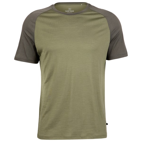 Heber Peak MerinoCool165 EvergreenHe. T-Shirt Merinoshirt Herren Wandern (Gr 3XL |oliv)
