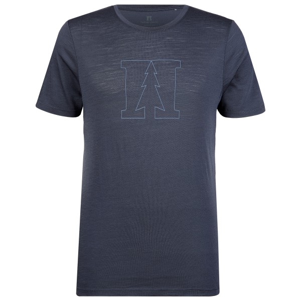 Heber Peak MerinoMix150 PineconeHe. Logo T-Shirt Merinoshirt Men (Gr L |blau)