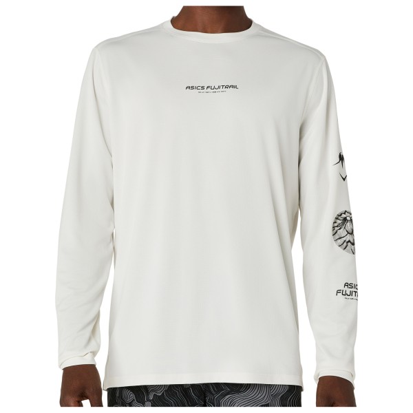 Asics Fujitrail Logo L/ Top Hardloopshirt Wit
