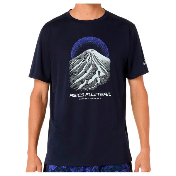 Laufshirt Asics Fujitrail Logo S/S Top Herren (Gr XL |blau)