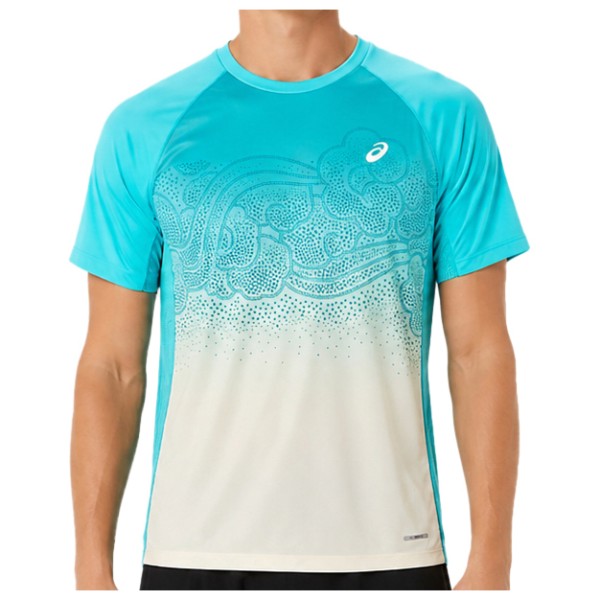 Asics Road Fade S/S Top Laufshirt Herren Roadrunning (Gr S |türkis)