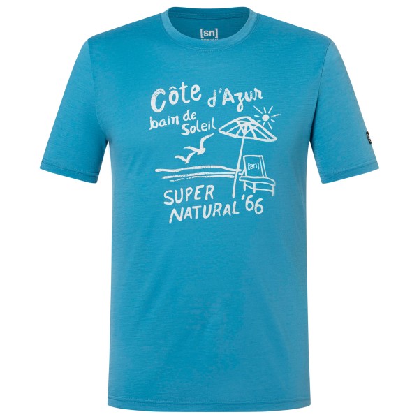 super.natural Cote DAzur Tee Merinoshirt Herren (Gr L |blau)