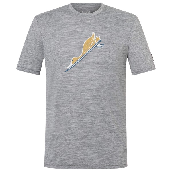 super.natural – Duck Dive Tee – Merinoshirt maat XL, Grijs