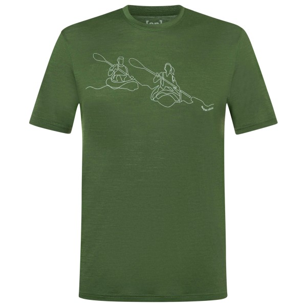 Merinoshirt super.natural Kanulines Tee Herren (Gr S |oliv)