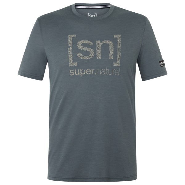 super.natural Logo Lines Tee Merinoshirt Grijs