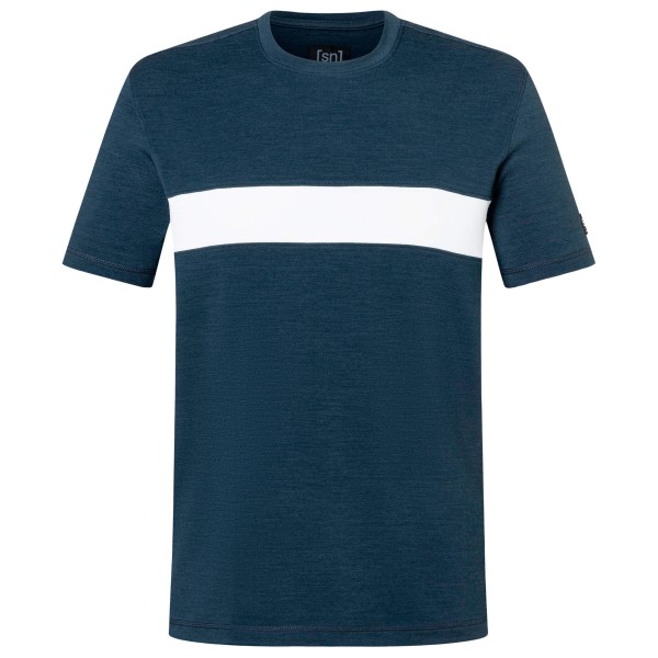 super.natural Montana Brush Tee Merinoshirt Herren (Gr S |blau)
