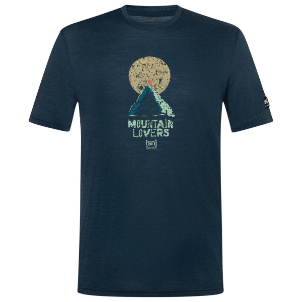 super.natural No Map Tee Merinoshirt Herren (Gr S |blau)
