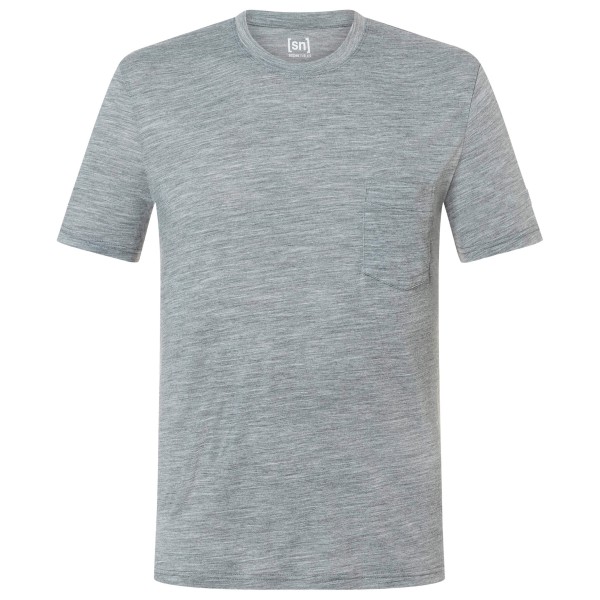 Merinoshirt super.natural Pocket Tee Herren (Gr L |grau)
