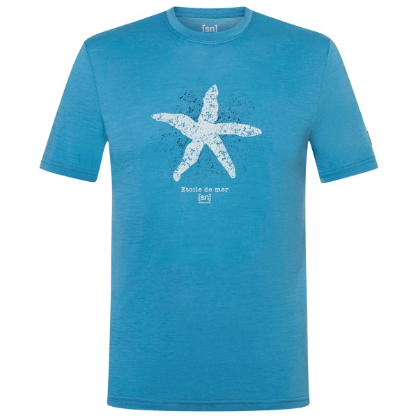super.natural Sea Star Tee Merinoshirt Herren (Gr S |blau)