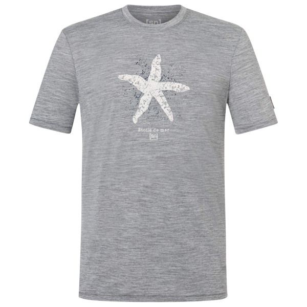 super.natural – Sea Star Tee – Merinoshirt maat XL, Grijs