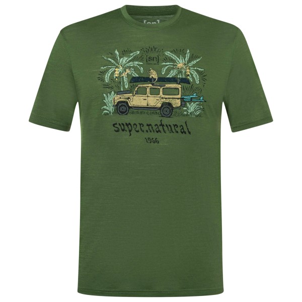 super.natural Tropicar Tee Merinoshirt Herren (Gr XL |oliv)