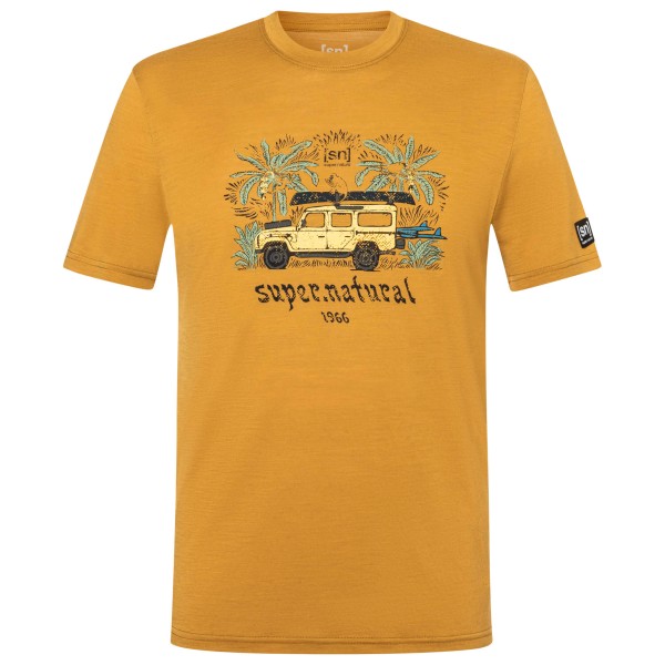 Merinoshirt super.natural Tropicar Tee Herren (Gr XXL |gelb)