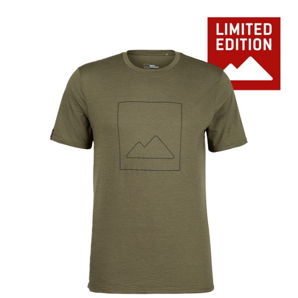 Bergfreunde - Merino155 RömersteinBF. Print Tee - Merinoshirt Gr 3XL;4XL;5XL;L;M;S;XL;XXL blau;oliv