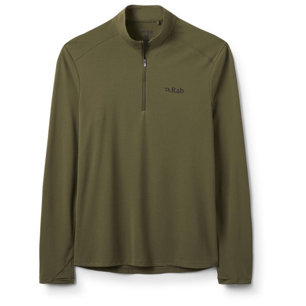 Rab – Force L/S Zip – Sportshirt maat M, Olijfgroen