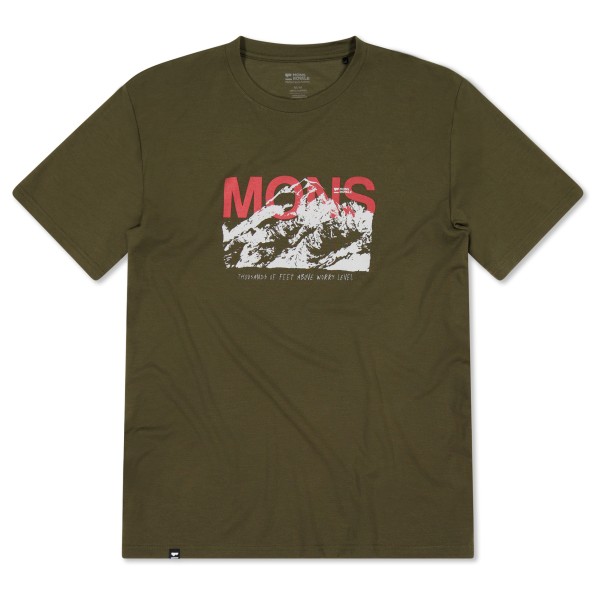 Mons Royale Icon Merino T-Shirt Merinoshirt Herren Alltag (Gr L |oliv/braun)