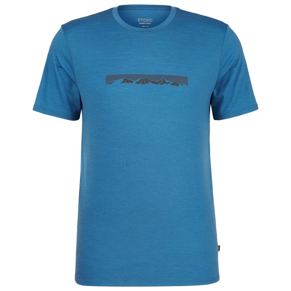 Stoic Merino155 LaholmSt. Print T-Shirt Ridge Merinoshirt Men (Gr 4XL |blau)