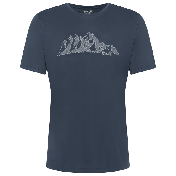 Funktionsshirt Jack Wolfskin Peak Graphic T-Shirt Herren (Gr M |blau)