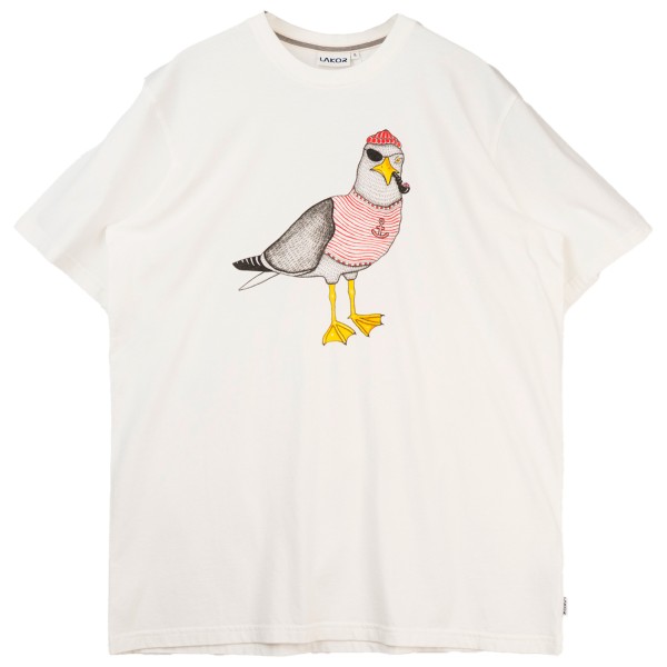 LAKOR – Seaborn Seagull T-Shirt – T-shirt maat L, Wit