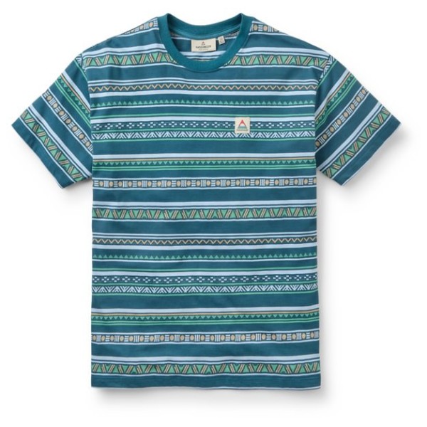 Passenger – Mellower Jacquard Relaxed Fit T-Shirt – T-shirt maat L, turkoois Turquoise
