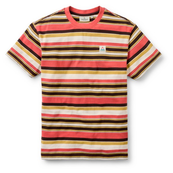 T-Shirt Passenger Wild Pine Texture Stripe T-Shirt Herren (Gr XL |rot)