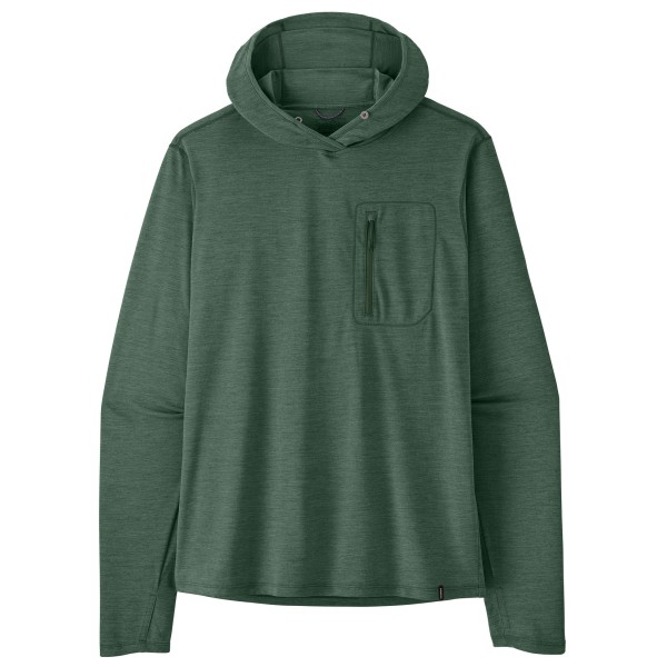 Patagonia Cap Cool Sun Hoody Sportshirt olijfgroen