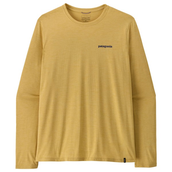Patagonia L/S Cap Cool Daily Shirt Boardshort Logo Sportshirt Beige