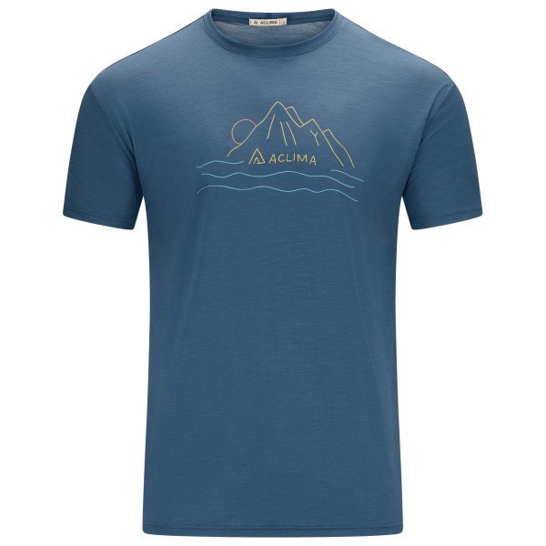 Aclima Lightwool 140 Tee Sunset Merinoshirt Herren (Gr XS |blau)