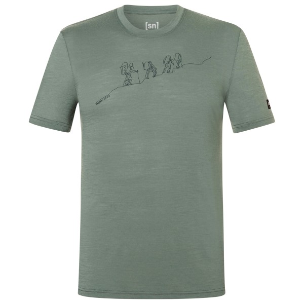 super.natural Hiking Tee Exclusive Merinoshirt /olijfgroen