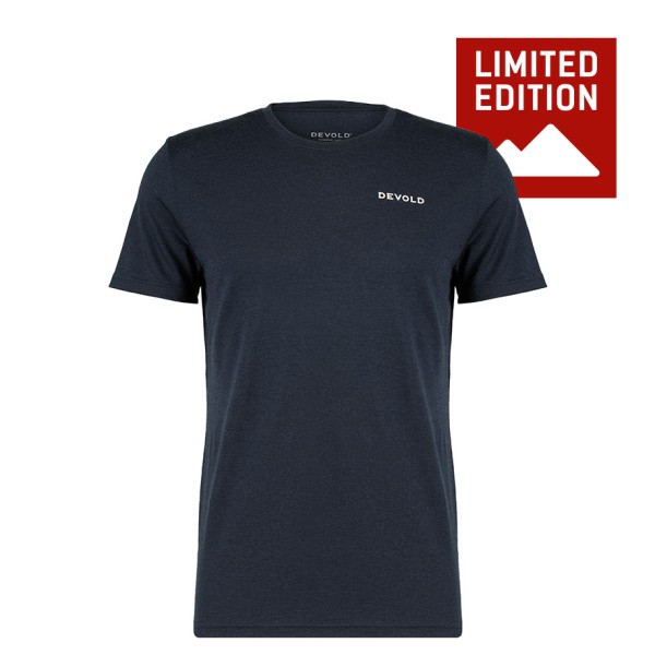 Devold Logo Tee Exclusive Merinoshirt Herren (Gr S |blau)
