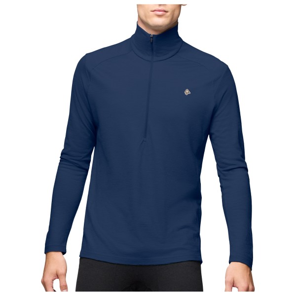 Norrøna – Femund PureUll Zip Neck – Merinoshirt maat M, Grijs