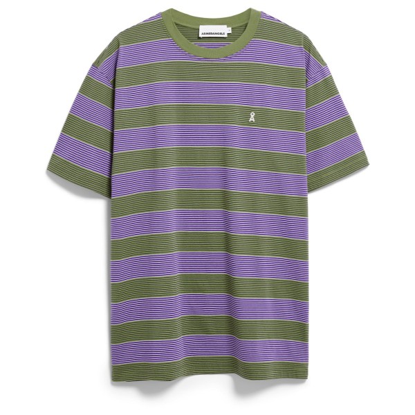 ARMEDANGELS Maarkos Multi Stripes T-Shirt Herren (Gr XL |oliv)