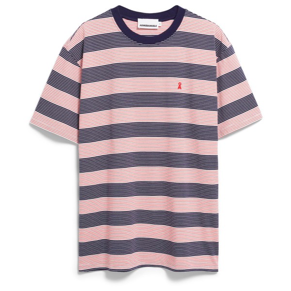 T-Shirt ARMEDANGELS Maarkos Multi Stripes Herren (Gr S |rosa)