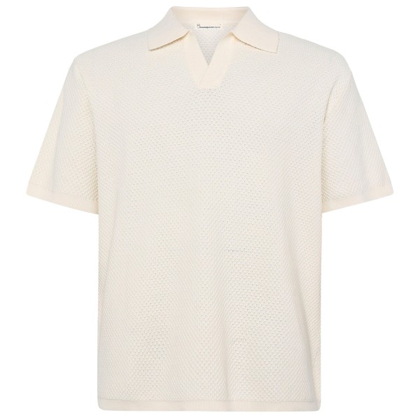 KnowledgeCotton Apparel Organic Cotton Knitted Polo Polo-Shirt Herren (Gr XL |weiß)