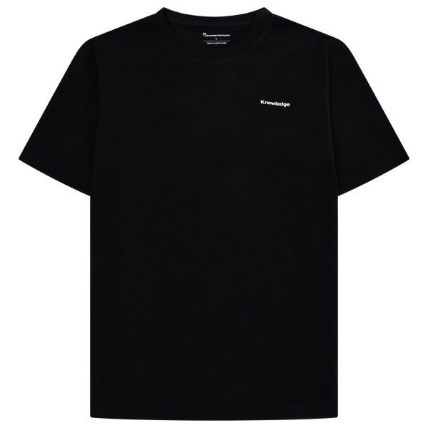 KnowledgeCotton Apparel Regenerative Organic Cotton Back Print T-Shirt II T-Shirt Herren (Gr S |schwarz)