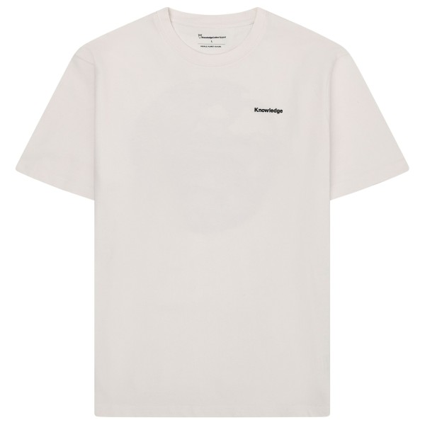 KnowledgeCotton Apparel Regular S/S Heavy Single Jersey Scenery Back Print T-Shirt Herren (Gr S |weiß)