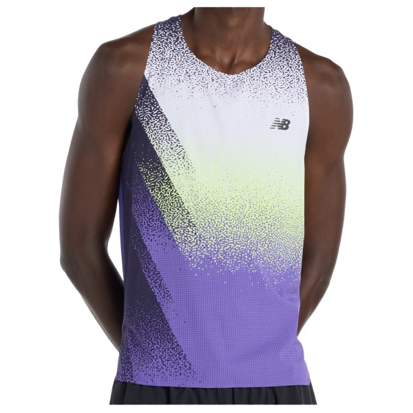 New Balance Race Day Ultra Light Printed Singlet Tank Top Herren (Gr L |bunt)