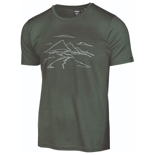 Ivanhoe of Sweden Underwool Ceasar Mountain Merinoshirt Herren (Gr XXL |grün)