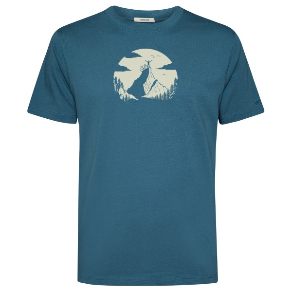 GreenBomb Nature Clouds Ride Fusion T-Shirt Herren (Gr L |blau)