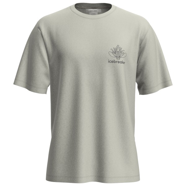 Icebreaker Merino 150 Tech Lite S/S Relaxed Tee Fern Study Merinoshirt Herren (Gr XL |grau)