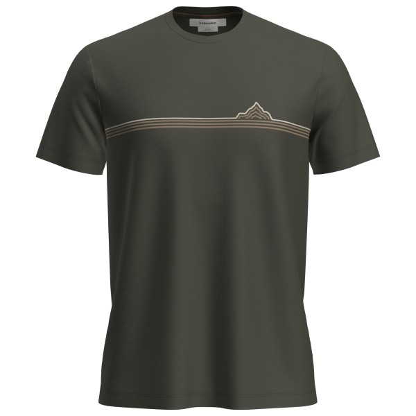 Icebreaker Merino 150 Tech Lite S/S Tee Range Stripes Merinoshirt Men (Gr L |grau)