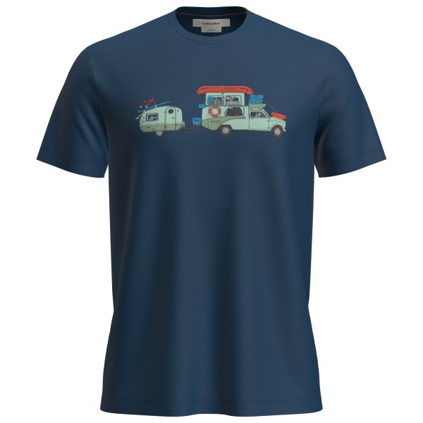 Icebreaker Merino 150 Tech Lite S/S Tee Transportage Merinoshirt Herren (Gr S |blau)